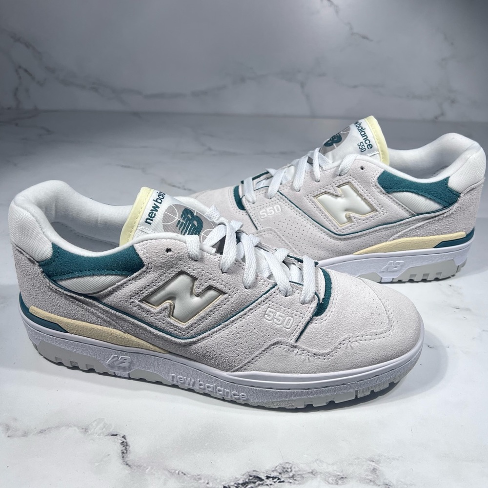 New Balance 550 Reflection Vintage Teal Suede Sneakers
